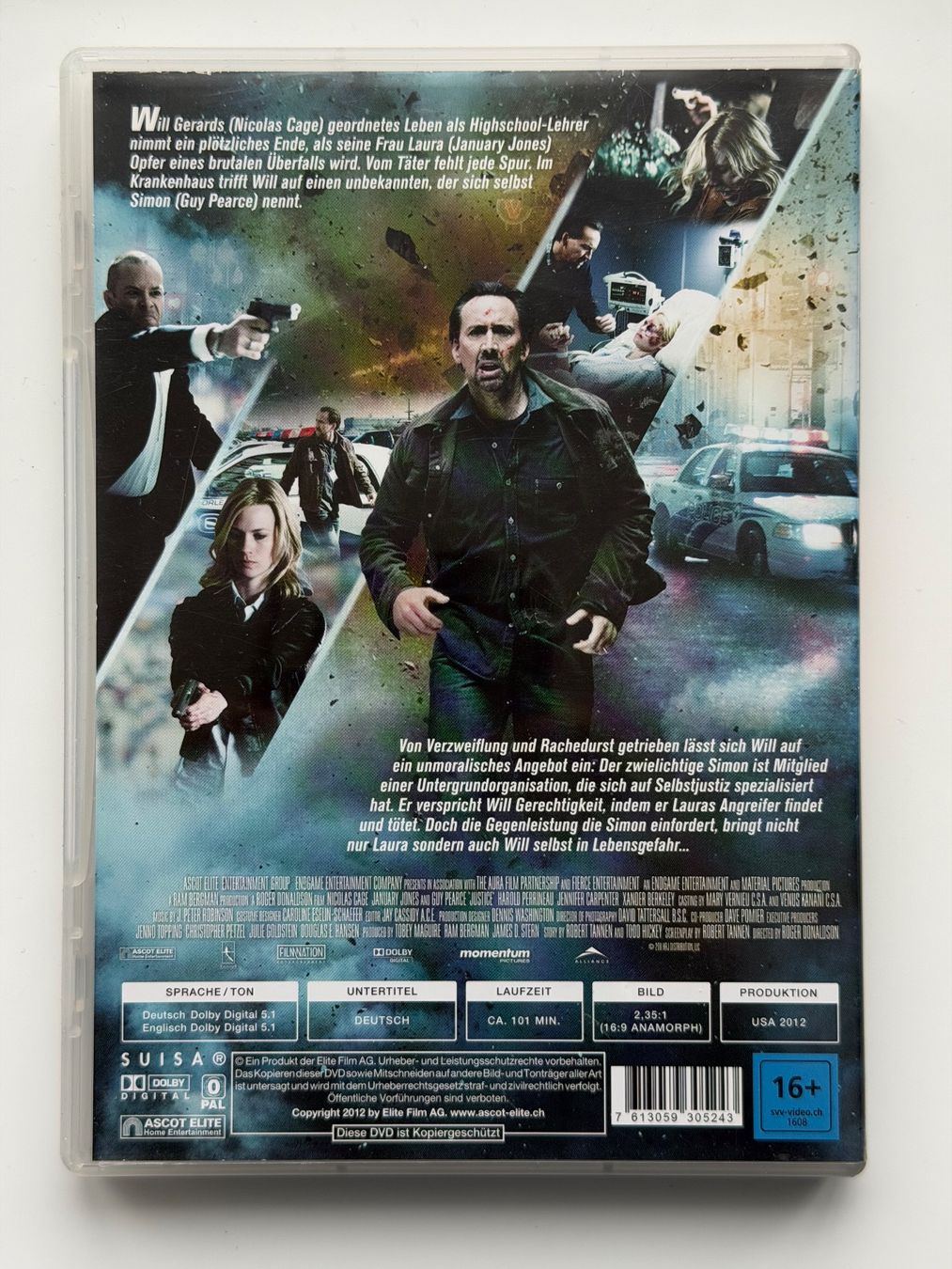 Tutti i DVDs: Justice - Pakt der Rache DVD mit Nicolas Cage – Usato da Zürich venduto da Kue_Zuerich 1
