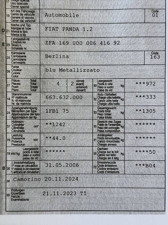 Automobili: Fiat Panda 1.2i (TARGABILE) – Usato da Agno venduto da jonnyautosagl 8