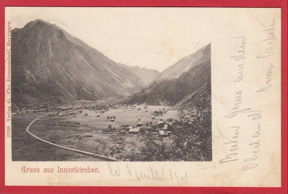 Cartoline postali: INNERTKIRCHEN, LICHTDRUCK 1901 – Usato da Grüningen venduto da Kartenlaube