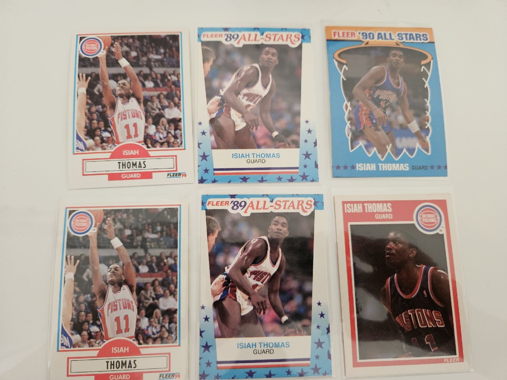 Nba Carte collezionabili: 6x Isiah Thomas / 1989 + 1990 Fleer / Sticker + Normal / Nba – Usato da Oberdorf BL venduto da BaldenEagle
