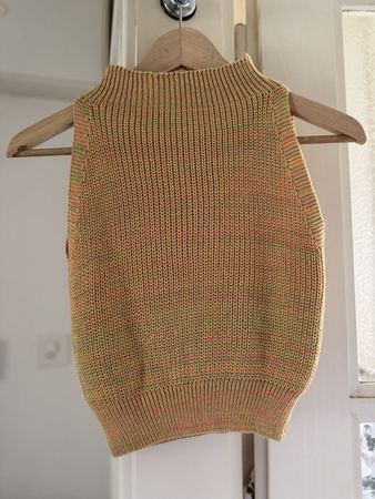 Sleeveless Knit Top multicoloured size S - NEW