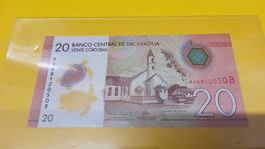 Nicaragua 20 Córdoba - seltene Banknote - NEU