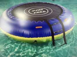 Riesiger Wasser-Trampolin Ø 193cm, Bade-Insel 