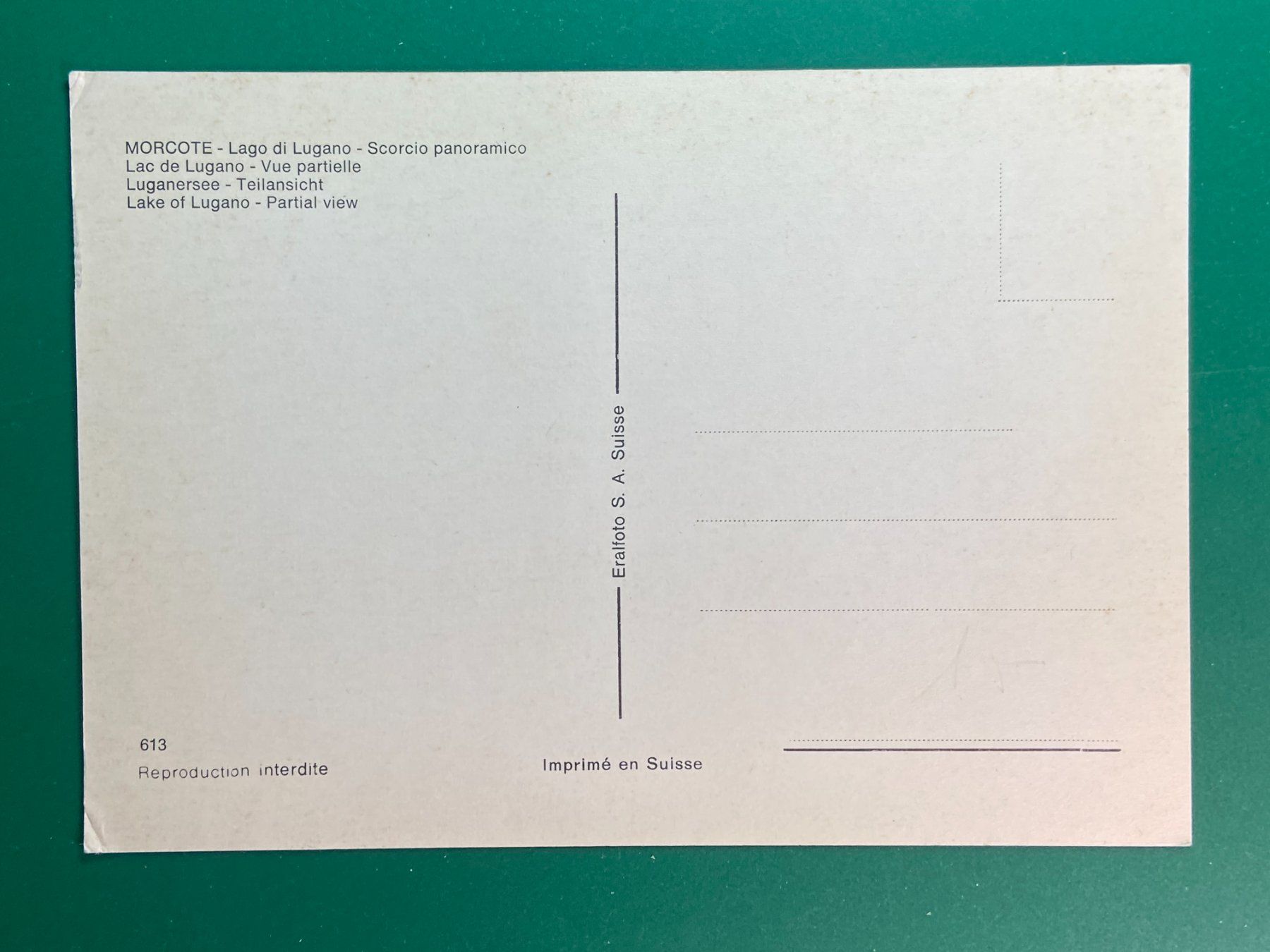 Cartoline postali: Morcote - Luganersee – Usato da Steg VS venduto da _vinci_ 1