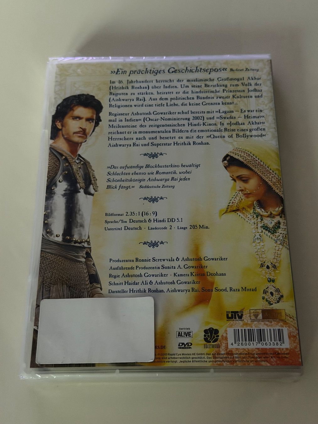Alle DVDs: Jodhaa Akbar DVD – Neu und originalverpackt aus Altstätten SG von sheamus 1