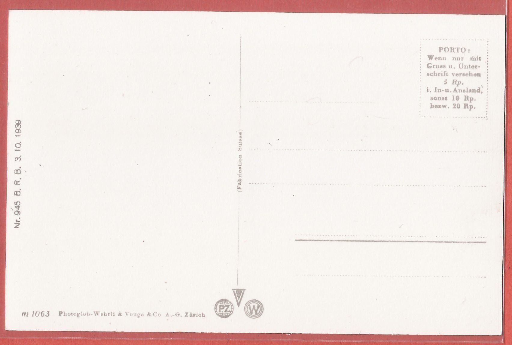 Ansichtskarten: Stoos - Drahtseilbahn Schwyz-Stoos - ca. 1940 – Gebraucht aus Fislisbach von Porano 1