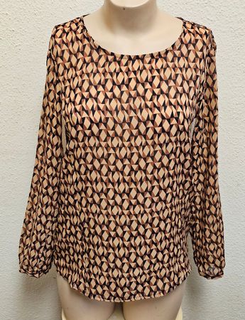 Damen Bluse Gemustert – Gr. S – Leicht & Elegant – Sehr gute