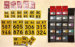 Velonummern Mofanummern Sammlung GE 38 x Genf Genéve