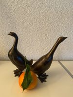 Bronze, 2 schnatternde Gänse
