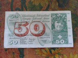SUISSE  50  Francs  1961  (1871)  Billet