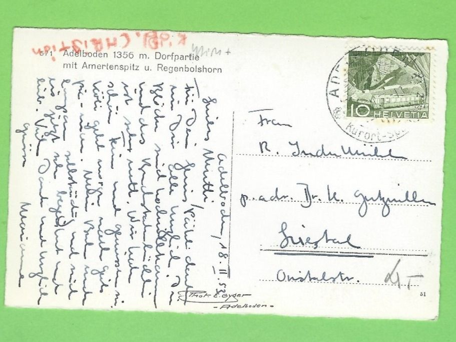 Cartoline postali: Adelboden, – Usato da Zürich venduto da t24_de 1