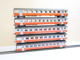 Liliput 5 x SBB Swiss Express Personenwagen Set - H0