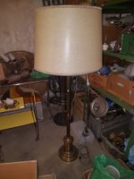 Stehlampe, Messing, mit Lampenschirm