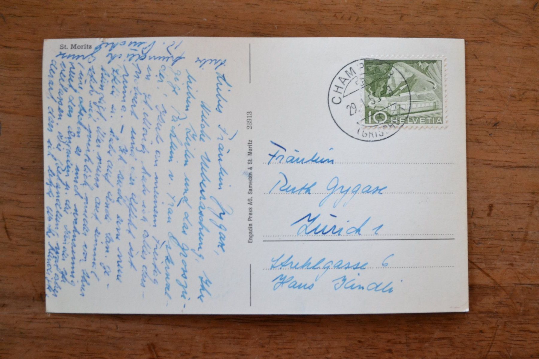 Cartoline postali: AK St. Moritz GR – Usato da Beinwil am See venduto da kajak55 1
