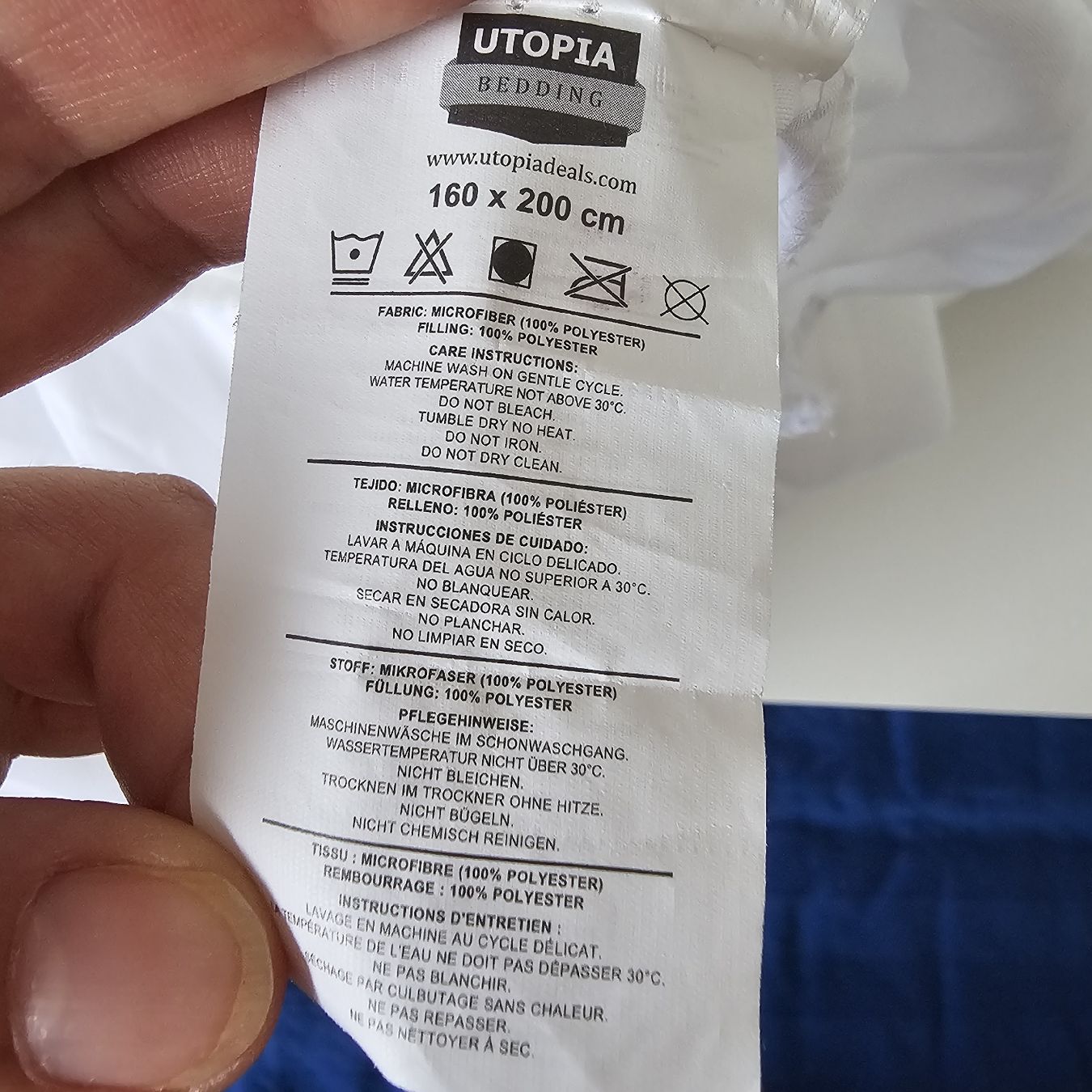 Biancheria da letto: Mattress protector white 160 x 200 cm Utopia Bedding – Nuovo (secondo la descrizione) da Matten b. Interl venduto da Vanilla8 2