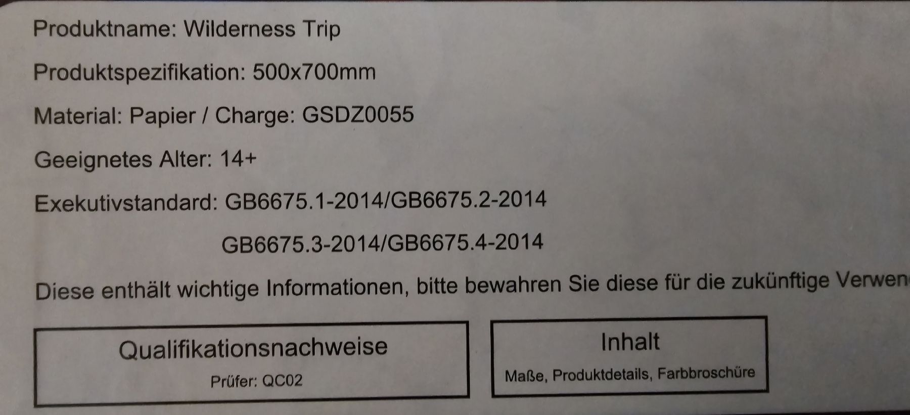Puzzle: Puzzle "Wilderness Trip" 1000 Teile – Usato da Bütschwil venduto da Taranabo 2