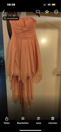 coral kleid festkleid abendkleid cocktailkleid s 36