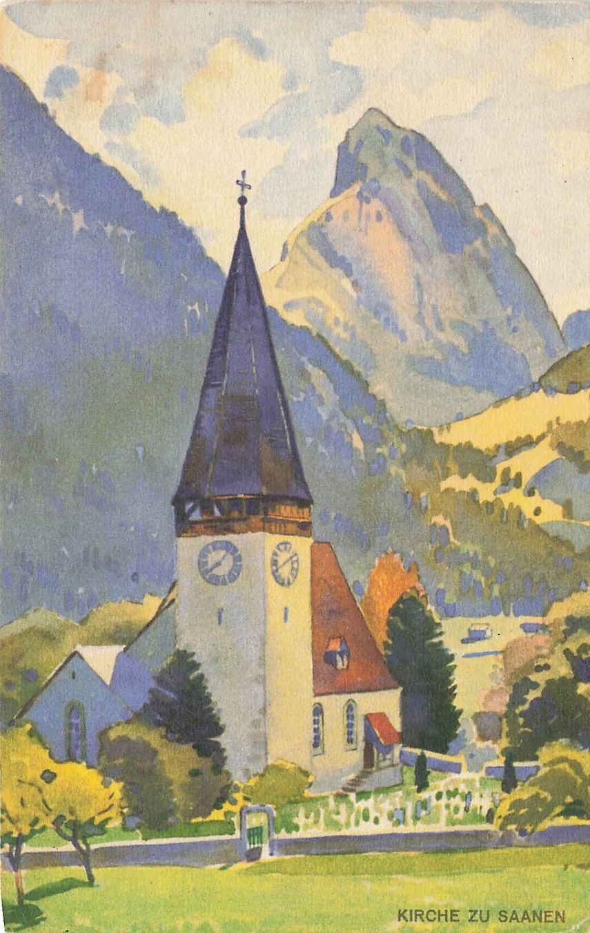 Cartes postales: Kirche zu Saanen – D'occasion à Schwyz par Seffi56