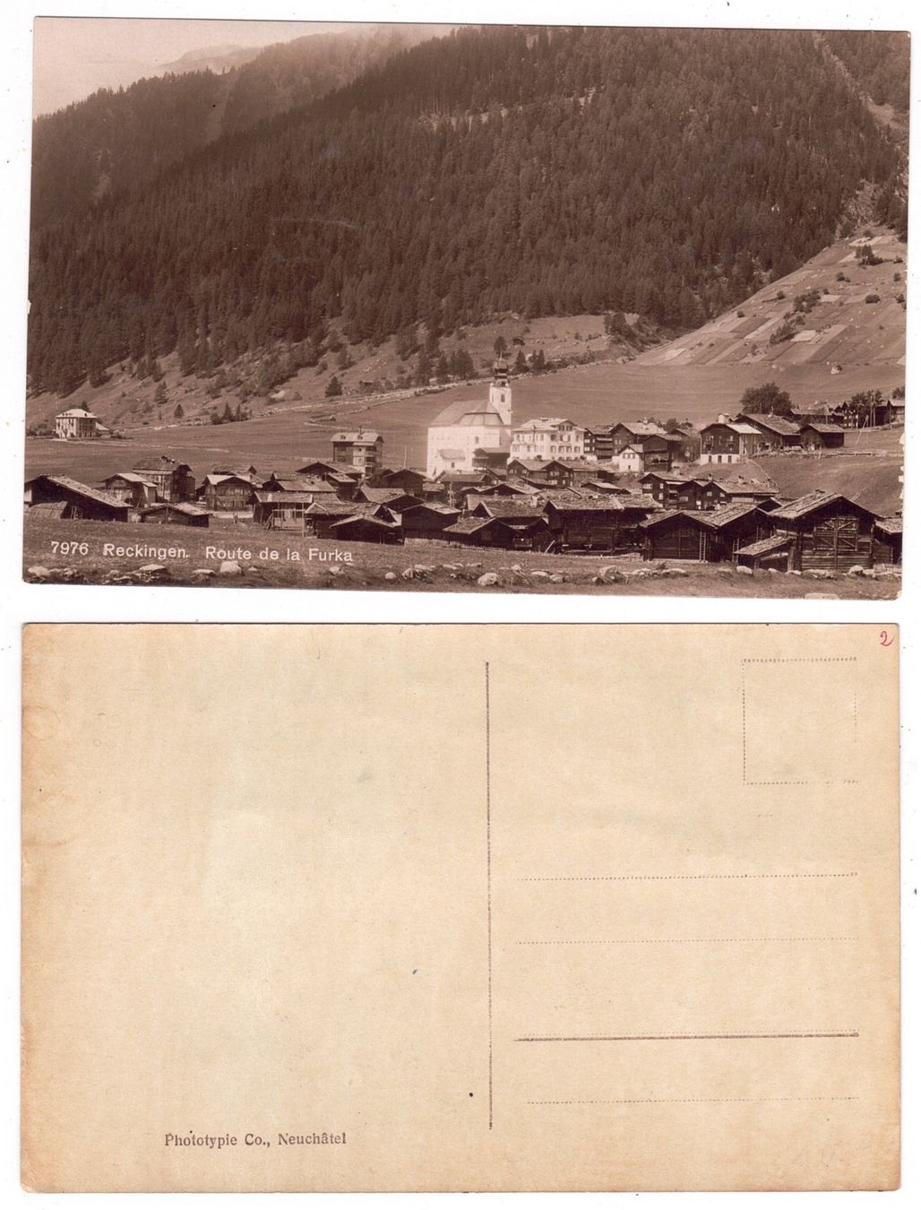 Cartoline postali: Reckingen, route de la Furka – Usato da La Tour-de-Peilz venduto da amjust