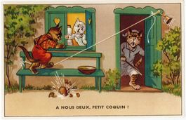 L 178 CHATS PERSONIFIÉS - PERS. KATZEN À nous deux..Belgique