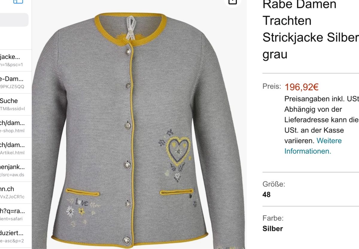Giacche: Trachtenjacke von Rabe 46 – Nuovo (secondo la descrizione) da Schaffhausen venduto da christamawe 4