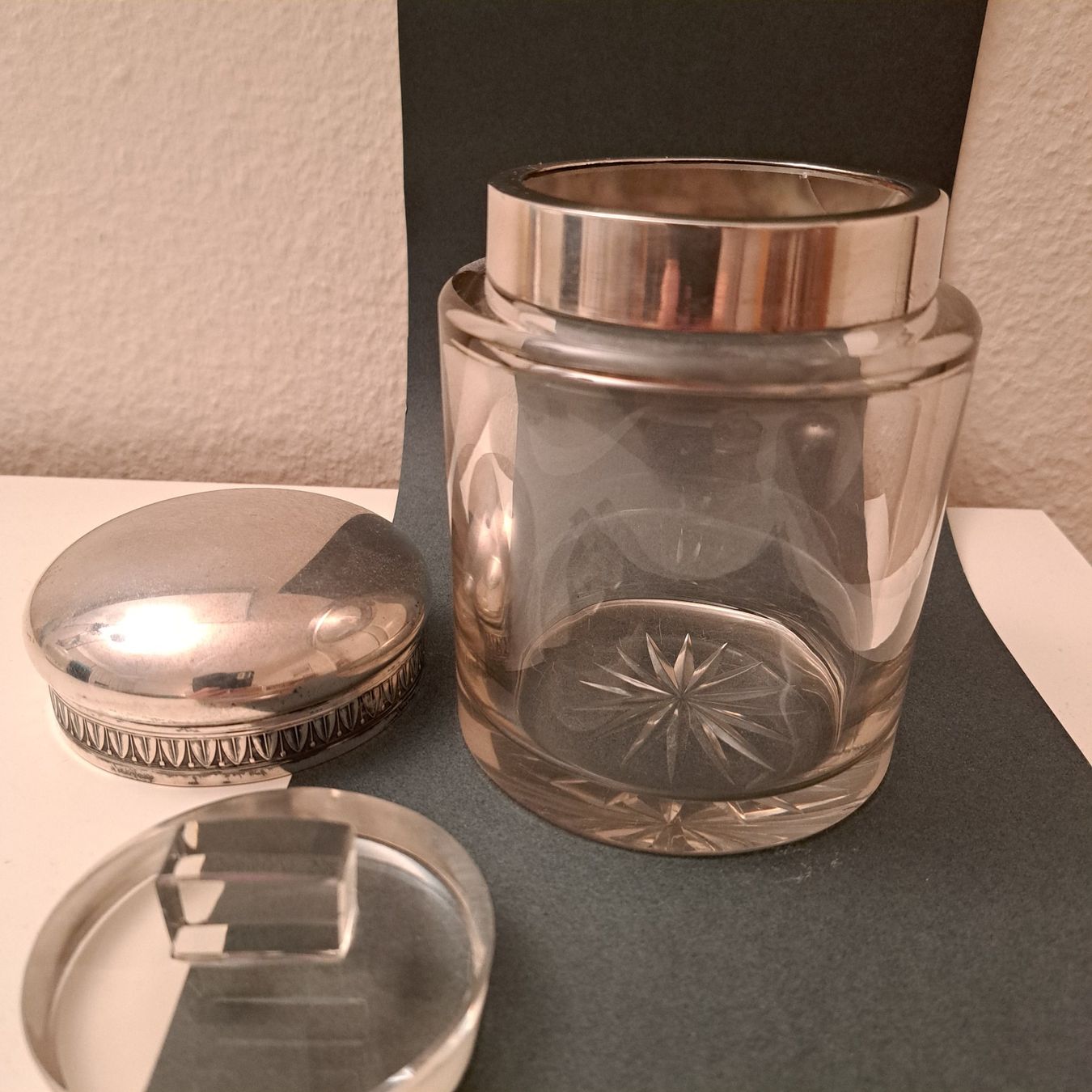 Bicchieri: Art Déco Glas mit Silberdeckel – Usato da Grüningen venduto da Tappio 2