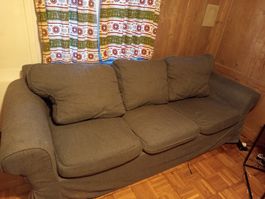 Sofa, grau 3-Sitzer