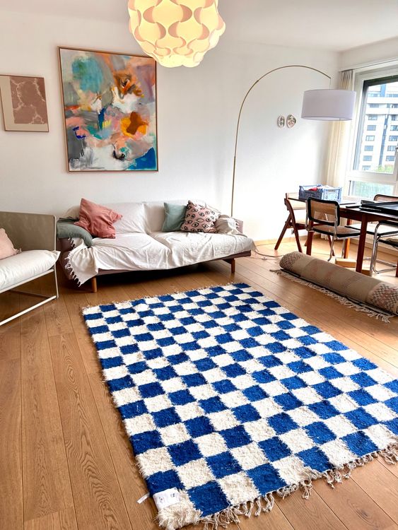 Neu Schottischer Tweed Wollteppich Große Decke Cremebraun