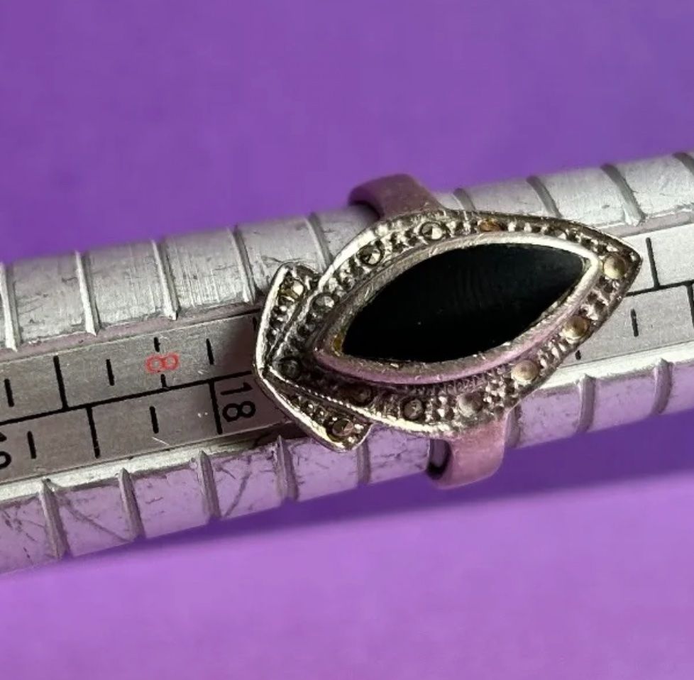 Onyx Anelli: Silberring Onyx Tropfen (54) – Usato da Laufen venduto da Bellebellezza 1