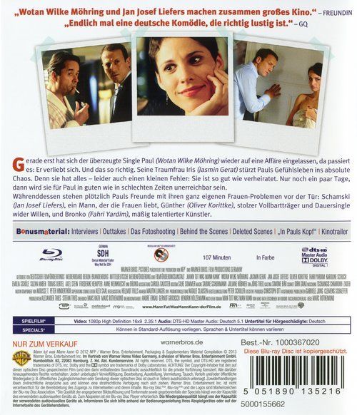 Tutti i DVDs: Mann tut was Mann kann (Blu-ray) – Nuovo (secondo la descrizione) da Volketswil venduto da Fraese1 1