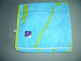 Badetuch Baumwolle blau gruen 100x150 cm neu