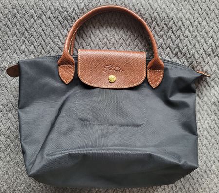 Originale Longchamp Le Pliage S schwarz mit kurzen Henkel