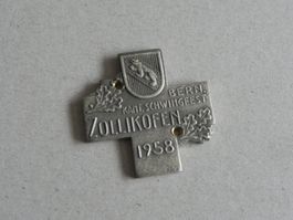 Abzeichen Kantonal Schwingfest Schwingen Zollikofen BE 1958