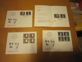 CH 1980 FDC EUROPA Serie und 4er und PTT Blatt AB NUR 75 RP