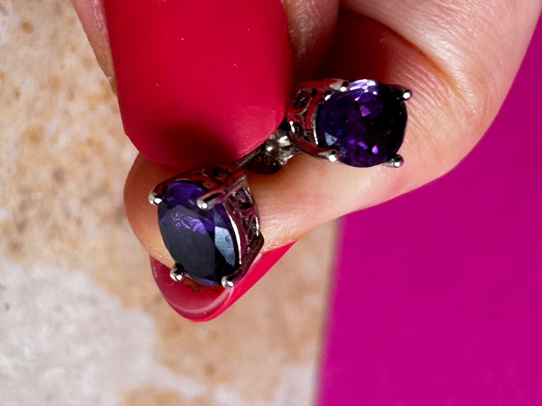 Altri gioielli: Schmuckset Amethyst Ring Ohrringe 925 Silber Gr. 56 – Usato da Dittingen venduto da Bijoubelle 8