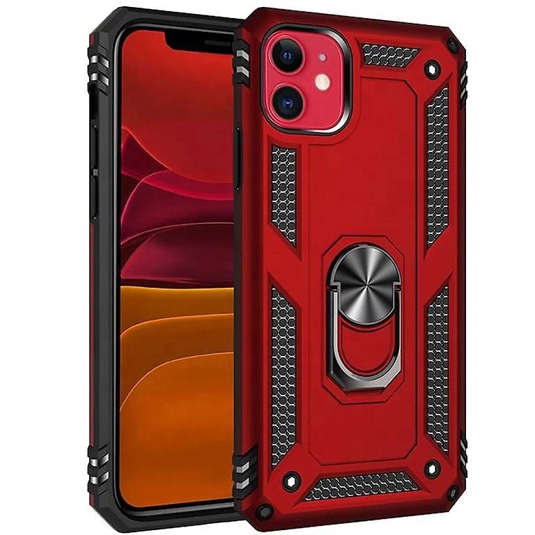 Cover & Protezioni schermo: iPhone 11 Handy Hülle Hybrid Bumper Panzer  - Rot  – Usato da Wabern venduto da Technologiaaa 4
