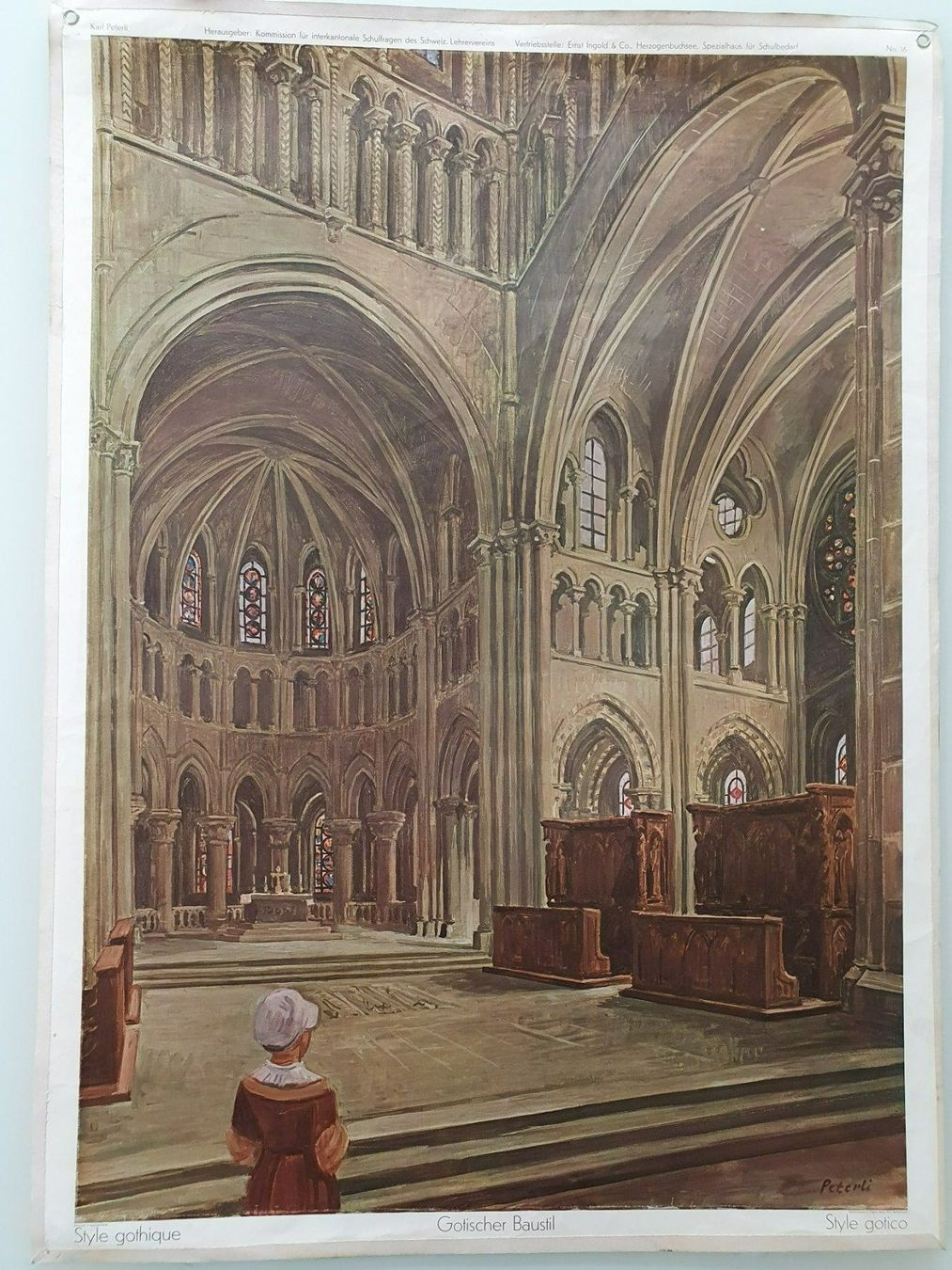 Foto & Immagini: Schulwandbild Nr. 16 Gotischer Baustil – Usato da Fribourg venduto da YannDuc