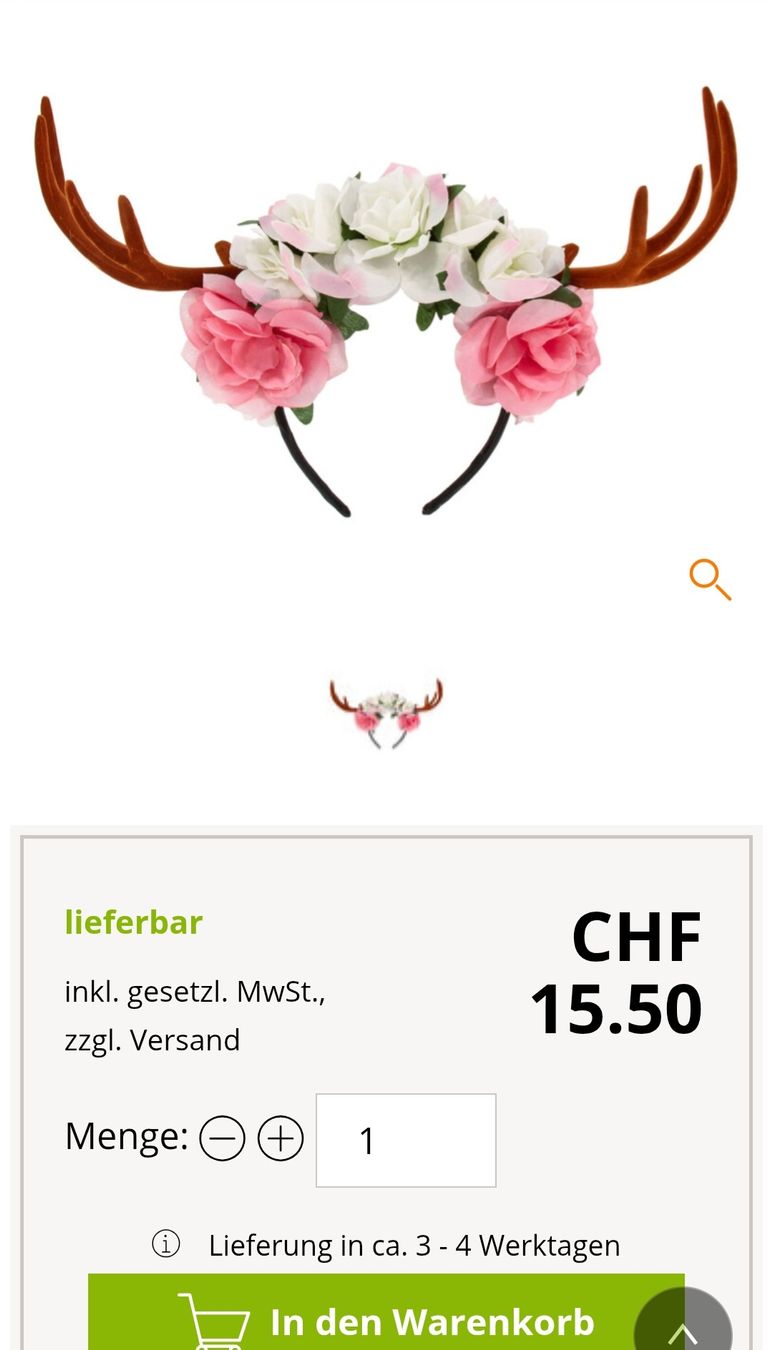 Accessori per capelli: Haarreif Reh Flora – Nuovo (secondo la descrizione) da Derendingen venduto da Auranti 8