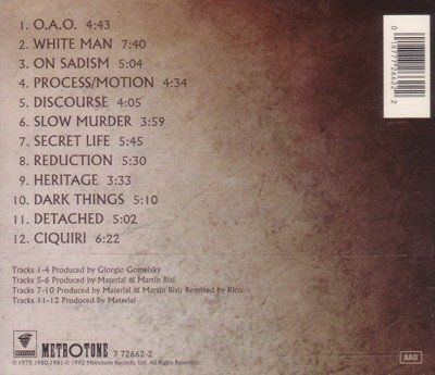 CD: MATERIAL Bill Laswell Fred Maher Michael Beinhorn Vin MoosCD – Usato da Kandergrund venduto da Sososo 1