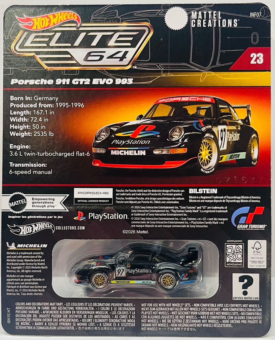 Hot Wheels Modellini d'auto: Hot Wheels - Porsche 911 GT2 EVO 993 – Nuovo e nell'imballaggio originale da Brittnau venduto da tor129 1