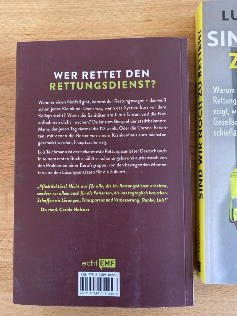 Bücher: Bücher Luis Teichmann Rettungsdienst – Neu (gemäss Beschreibung) aus Sarmenstorf von Luethycel 1
