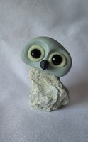 Eule Figur Naturstein Handgemacht siehe Foto