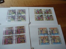 FDC Pro Patria 1989, Satz, Einzel  + 4erblock, 9 Belege