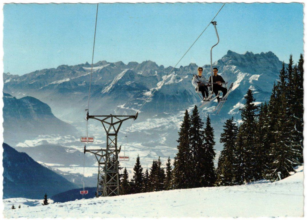 Ansichtskarten: Leysin - Sessellift Solacyre – Gebraucht aus Binningen von Mountainrider