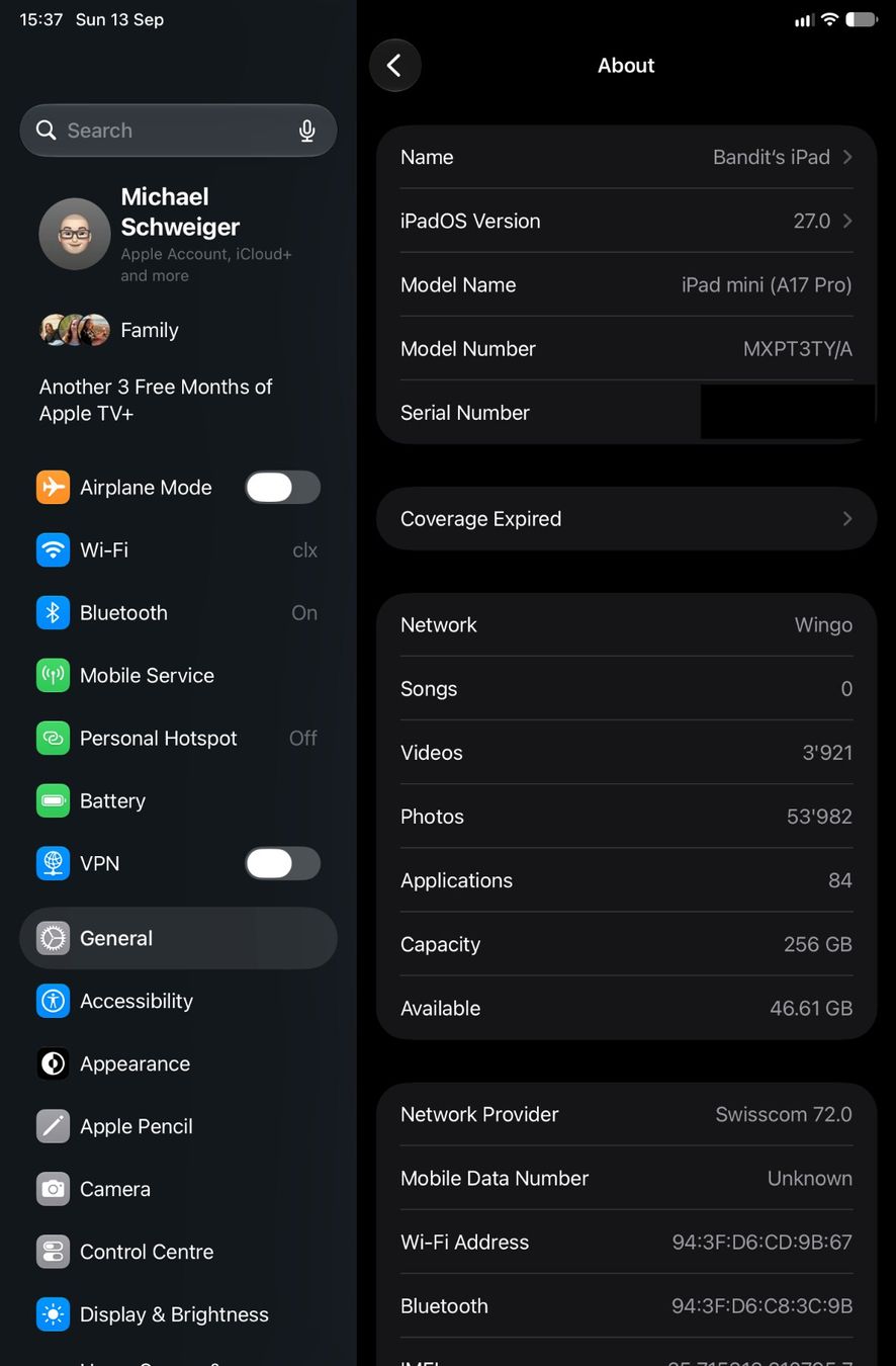 Apple Tablet PC: Ipad mini 7 256GB & WLAN & 5G – Gebraucht aus zürich von schweigers 4