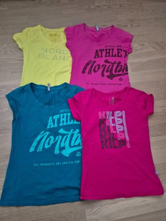 4 T-Shirts von Nordblanc und Kilpi, Gr. 38
