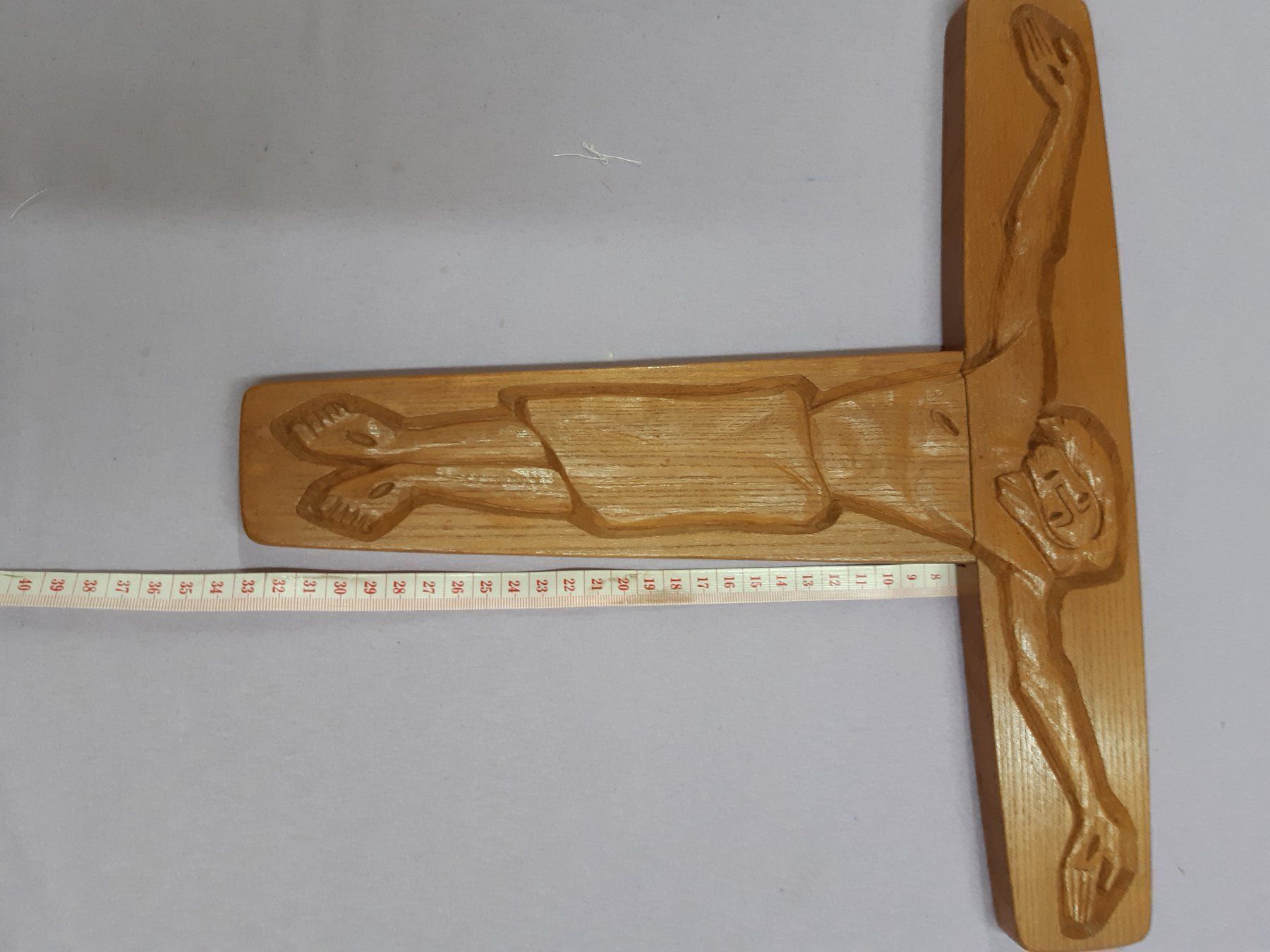 Statuette: JESUS Kreuz holz schlicht und einfach – Usato da sursee venduto da pasuro 3