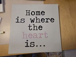 Schönes Wandbild - Home is where the heart is...