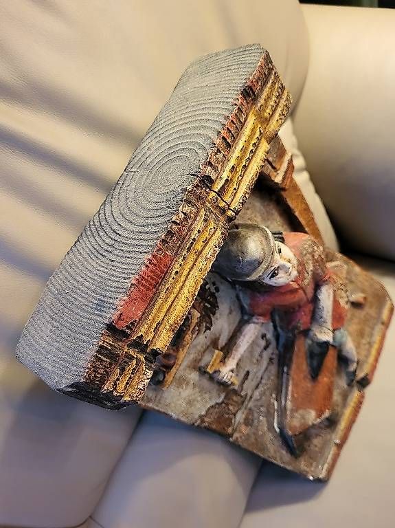 Skulpturen & Statuen: Flachrelief aus Holz, bemalt – Gebraucht aus Basel von pat_kr5l 1