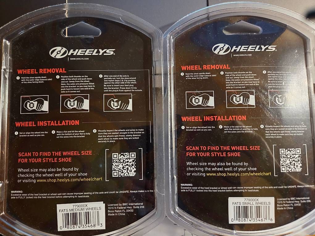 Patins à roul. & inline: HEELYS Wheel Kit, 4 roues, Medium et Small, neuf – Neuf avec emballage d'origine à Val-d'Illiez par Fafrobert 1